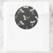 Sticker Rond Motif Doodle Sailboat (Sac)