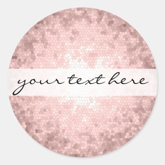 Sticker Rond motif d'or rose élégant (Devant)