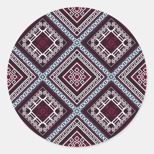 Sticker Rond Motif d'ornement (Devant)