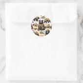 Sticker Rond Motif d'ours mou (Sac)