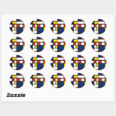 Sticker Rond motif du bauhaus (Feuille)