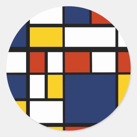 Sticker Rond motif du bauhaus (Devant)