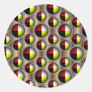 Sticker Rond Motif du Cercle de vie