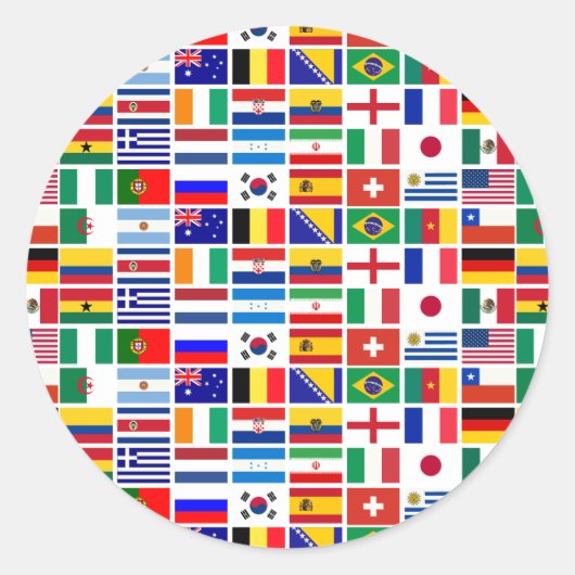 Sticker Rond MOTIF du FOOTBALL 2014 (Devant)