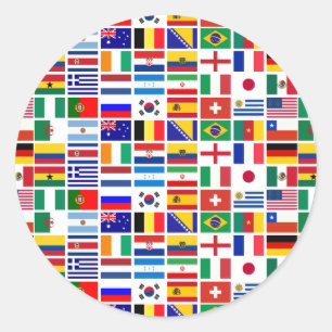 Sticker Rond MOTIF du FOOTBALL 2014