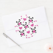 Sticker Rond Motif du Jour de l'Amour (Enveloppe)