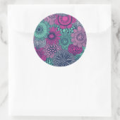 Sticker Rond Motif élégant et lumineux de magnifiques fleurs (Sac)