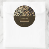 Sticker Rond Motif en cuir de léopard Monogram (Sac)