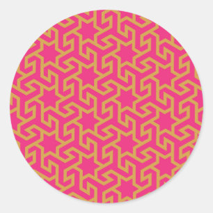 Sticker Rond Motif en forme d'étoile arabe