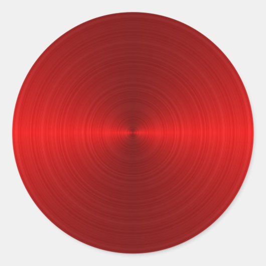 Sticker Rond motif en métal rouge circulaire (Devant)