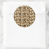 Sticker Rond Motif en peau de guépard (Sac)
