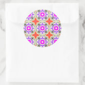 Sticker Rond Motif ethnique avec motifs marocains (Sac)