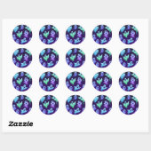 Sticker Rond Motif fantôme (Feuille)