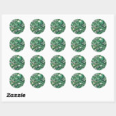 Sticker Rond Motif fascinant tropical de feuille de banane (Feuille)