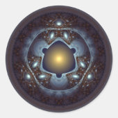 Sticker Rond Motif féroce mystique (Devant)