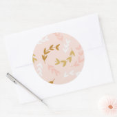 STICKER ROND MOTIF FEUILLE 4 (Enveloppe)