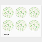 Sticker Rond Motif feuille aquarelle (Feuille)