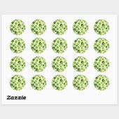 Sticker Rond Motif Feuille de raisins et de raisins (Feuille)