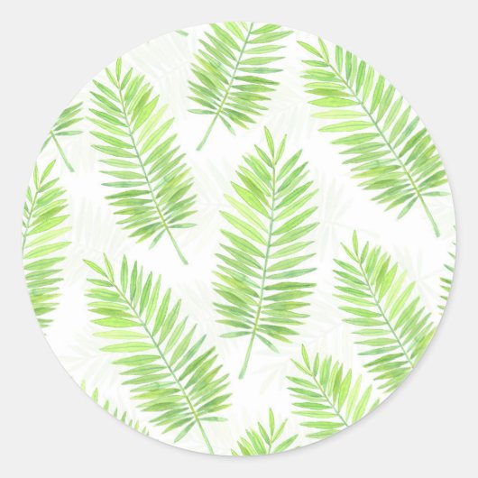 Sticker Rond Motif feuille Palm (Devant)