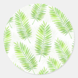 Sticker Rond Motif feuille Palm