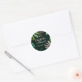 Sticker Rond Motif Feuille thématique | Enregistrer La Date | M (Enveloppe)