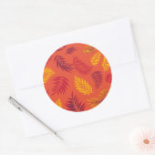 Sticker Rond Motif Feuille tropical 18 (Enveloppe)