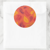 Sticker Rond Motif Feuille tropical 18 (Sac)