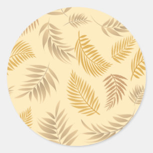 Sticker Rond Motif Feuille tropical 6