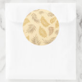Sticker Rond Motif Feuille tropical 6 (Sac)
