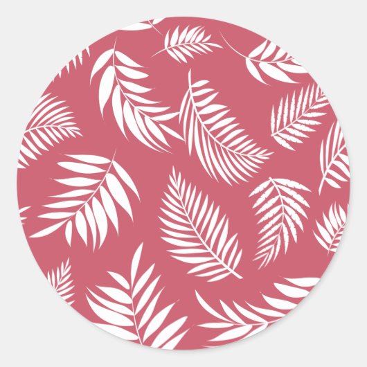 Sticker Rond Motif Feuille tropical 8 (Devant)