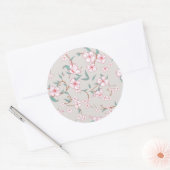 Sticker Rond Motif Fleurs déplaisantes (Enveloppe)
