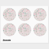 Sticker Rond Motif Fleurs déplaisantes (Feuille)