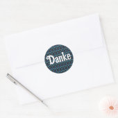Sticker Rond Motif floral fleurs bleues (Enveloppe)