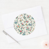 Sticker Rond Motif floral multicolore (Enveloppe)