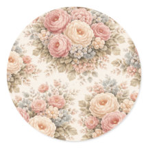 Motif floral Rose Vintage | Élégant Pastel