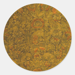 Sticker Rond Motif floral vintage avec basculement