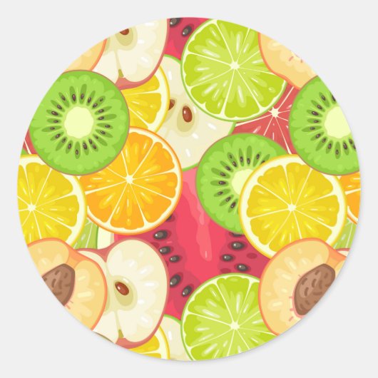 Sticker Rond Motif Fun Coloré (Devant)