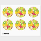 Sticker Rond Motif Fun Coloré (Feuille)