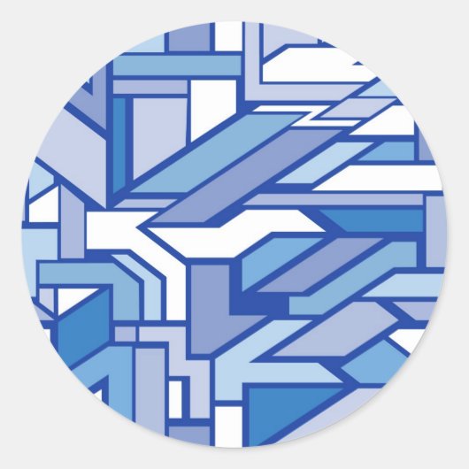 Sticker Rond Motif géométrique 2 (Devant)