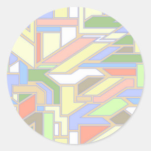 Sticker Rond Motif géométrique 3