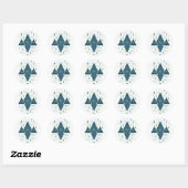 Sticker Rond Motif géométrique de code binaire pour les program (Feuille)