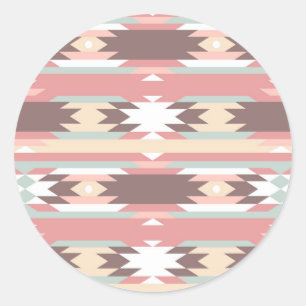 Sticker Rond Motif géométrique de style aztèque 2