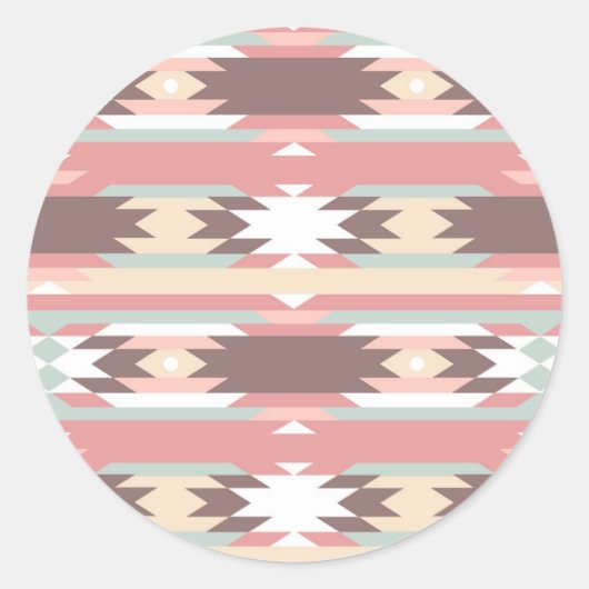 Sticker Rond Motif géométrique de style aztèque 2 (Devant)