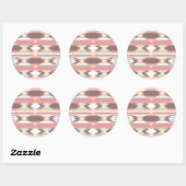 Sticker Rond Motif géométrique de style aztèque 2 (Feuille)