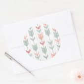 Sticker Rond Motif géométrique de style rétro (Enveloppe)