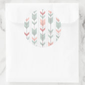 Sticker Rond Motif géométrique de style rétro (Sac)