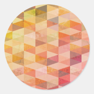 Sticker Rond Motif géométrique de triangle mou