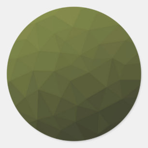Sticker Rond Motif géométrique du maillage vert de l'Armée