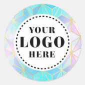 Sticker Rond Motif géométrique en verre Iridescente (Devant)