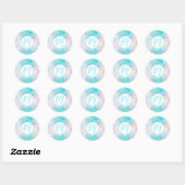 Sticker Rond Motif géométrique en verre Iridescente (Feuille)